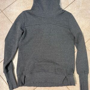 ALO Yoga Charcoal Cowl Neck Pullover